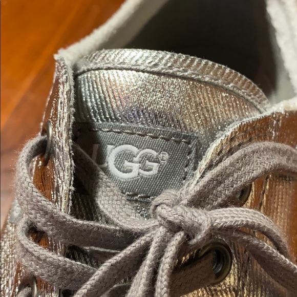 UGG Silver Canvas Women’s Sneakers - Picture 7 of 10